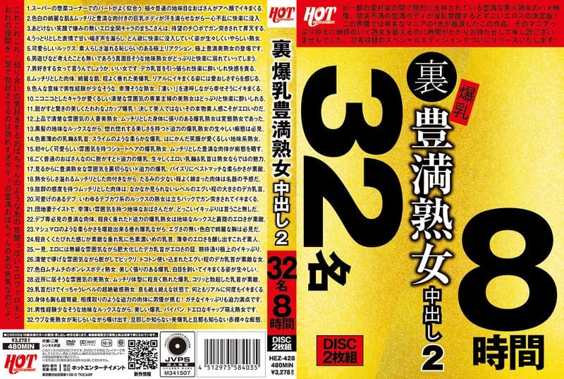 『裏 爆乳豊満熟女 中出し2 32名8時間』の代表画像