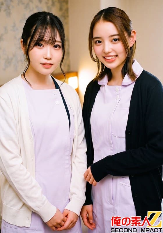 『完全顔出しガチナンパ！とっても優しい天使みたいなナースさんに包茎インポ童貞3重苦男子のオナニーの介抱してもらいました！！まいさんとかんなさん』の代表画像