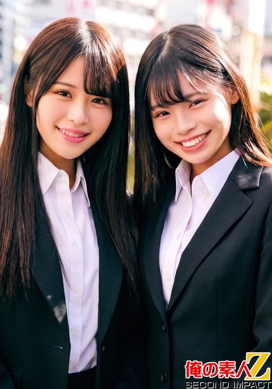 『素人男女モニタリングAV！出張先のホテルで上司と部下が相部屋チャレンジ！まりんちゃんとひなちゃん』の代表画像