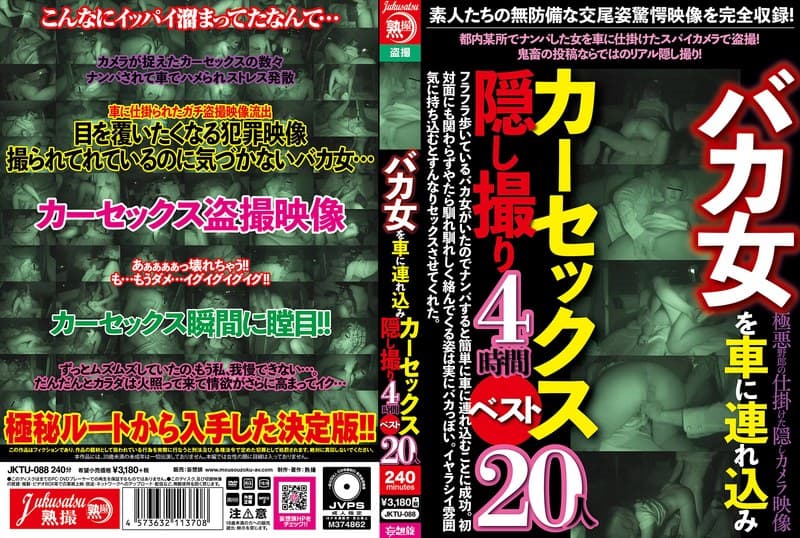 『バカ女を車に連れ込みカーセックス隠し撮り4時間ベスト20人』の代表画像