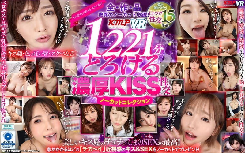 『【VR】脳がトロける濃厚キス性交 ノーカットコレクション15作品1221分』の代表画像